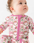 Fa La La Pink Christmas Bamboo Convertible Zippy