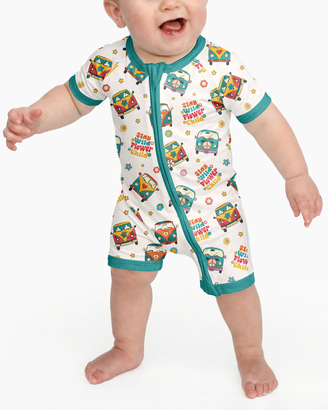 Stay Wild Flower Child Bamboo Shorty Zippy