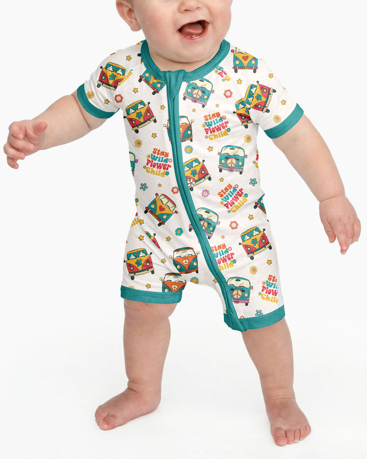 Stay Wild Flower Child Bamboo Shorty Zippy