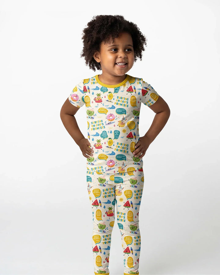 Zweiteiliges, kurzärmliges Pyjama-Set mit Marienkäfern