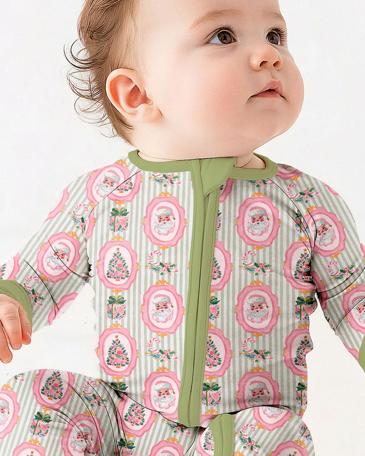 Pink Vintage Christmas Bamboo Convertible Zippy