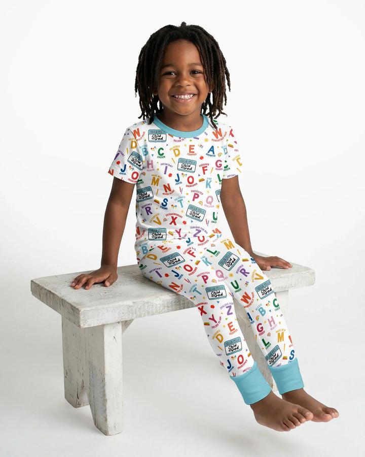 Zweiteiliges, kurzärmliges Pyjama-Set mit Marienkäfern