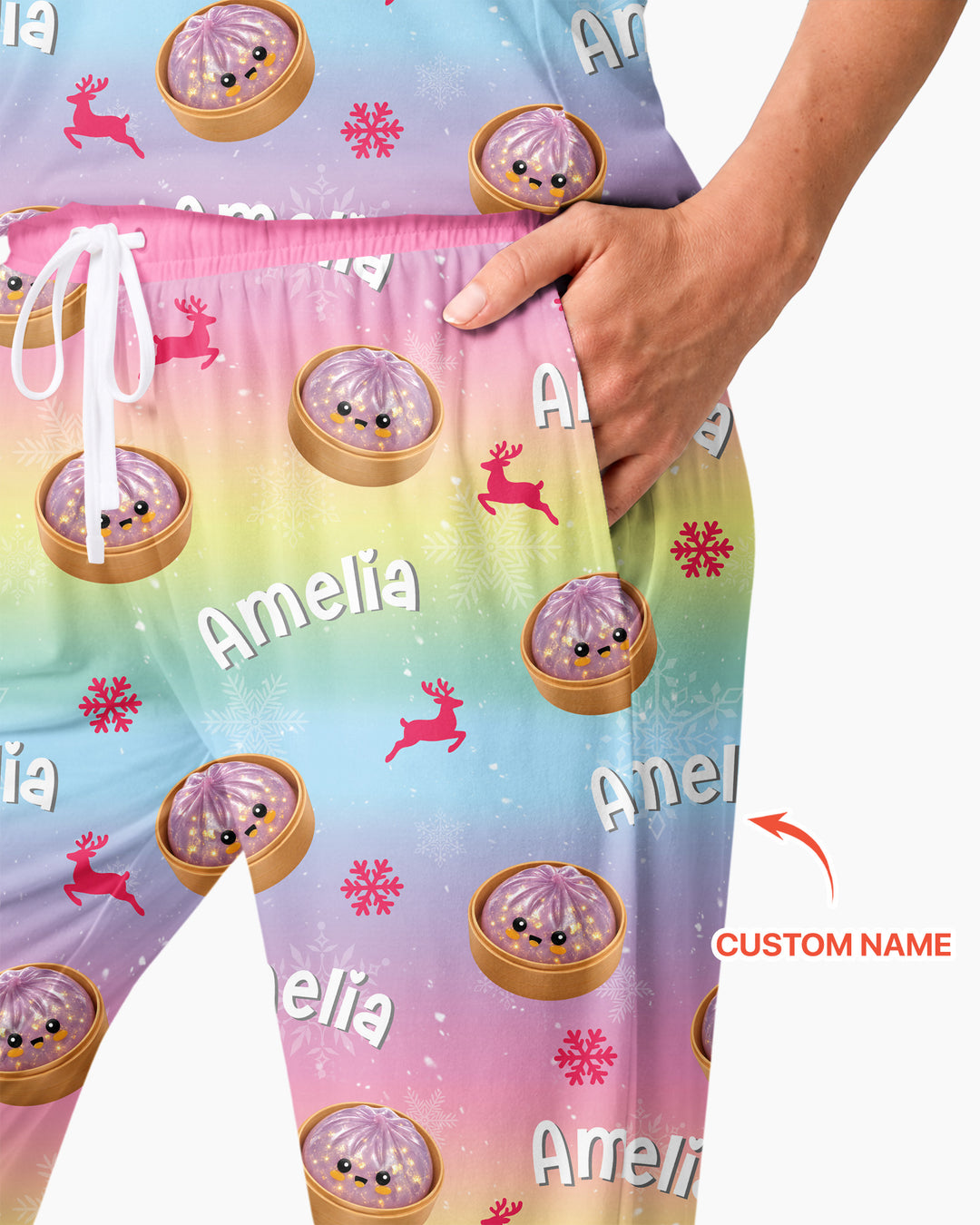Christmas Cutie Dumpling Bamboo Women Pajama Set
