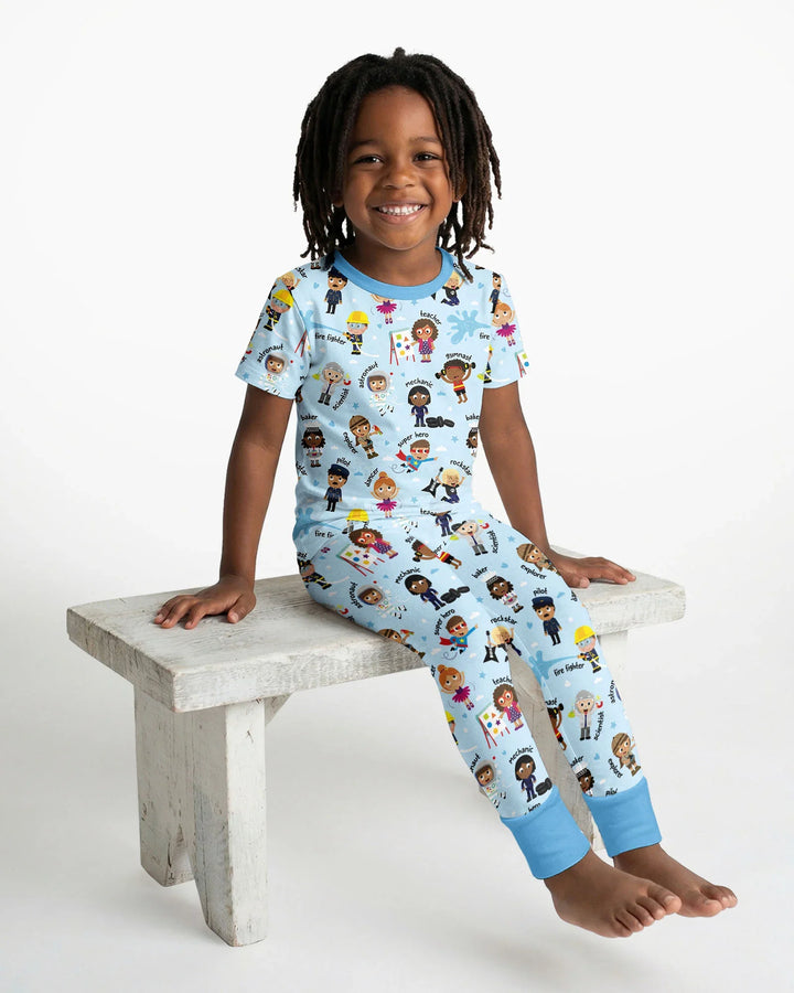 Zweiteiliges, kurzärmliges Pyjama-Set mit Marienkäfern