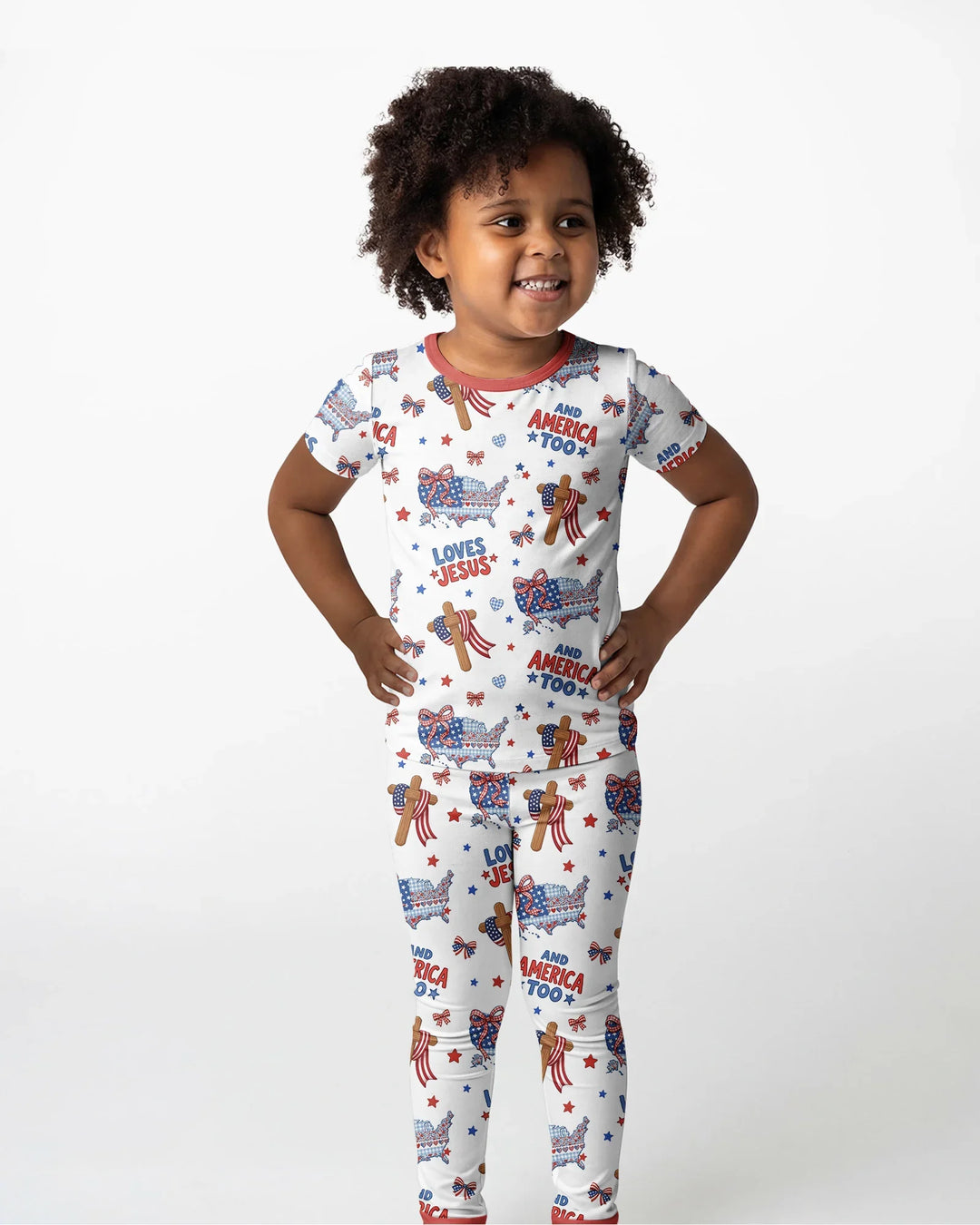 Zweiteiliges, kurzärmliges Pyjama-Set mit Marienkäfern