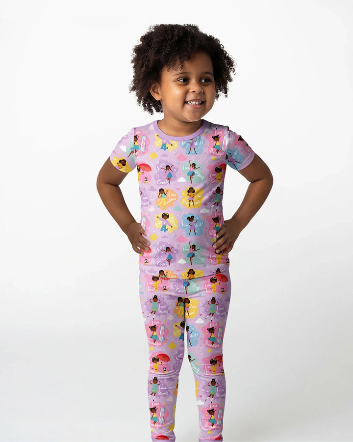 Zweiteiliges, kurzärmliges Pyjama-Set mit Marienkäfern