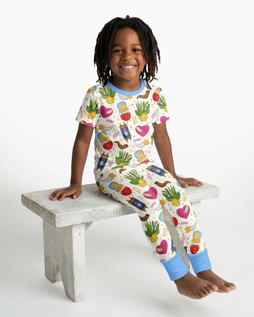 Zweiteiliges, kurzärmliges Pyjama-Set mit Marienkäfern
