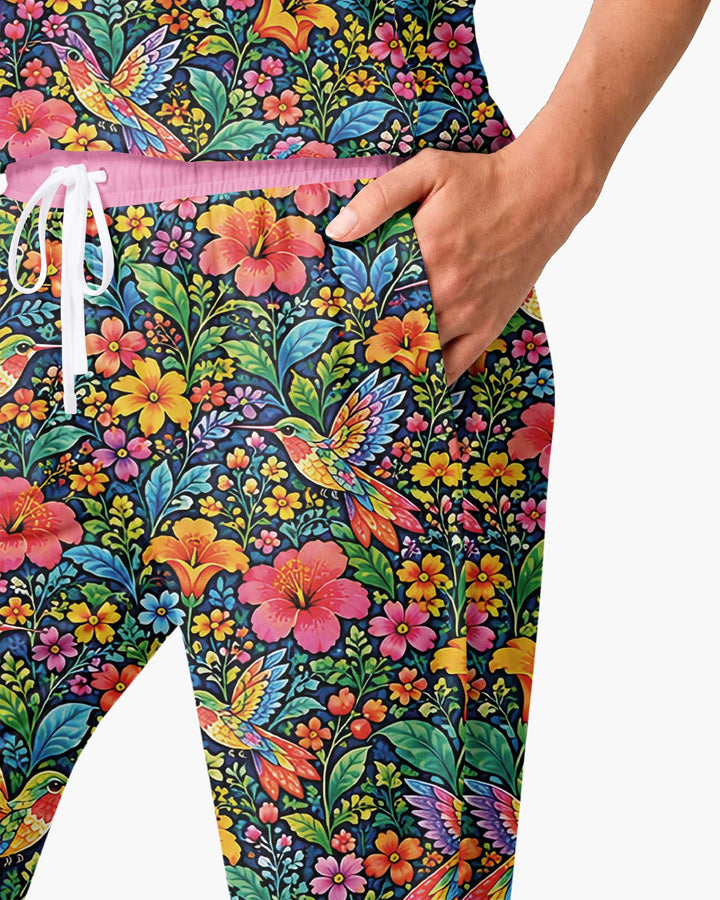 Hummingbird Paradise Bamboo Women Pajama Set