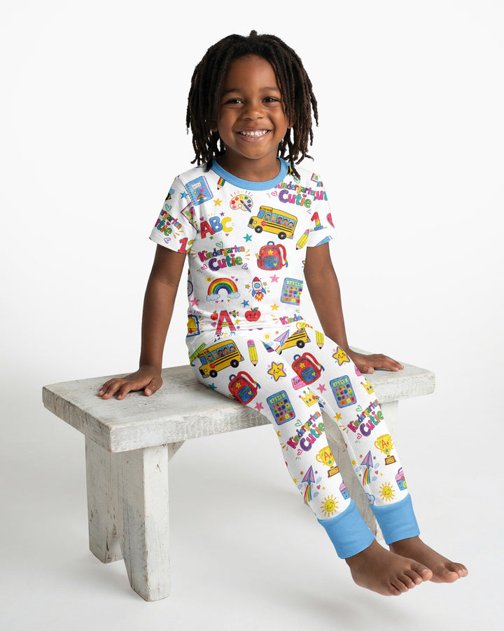Zweiteiliges, kurzärmliges Pyjama-Set mit Marienkäfern