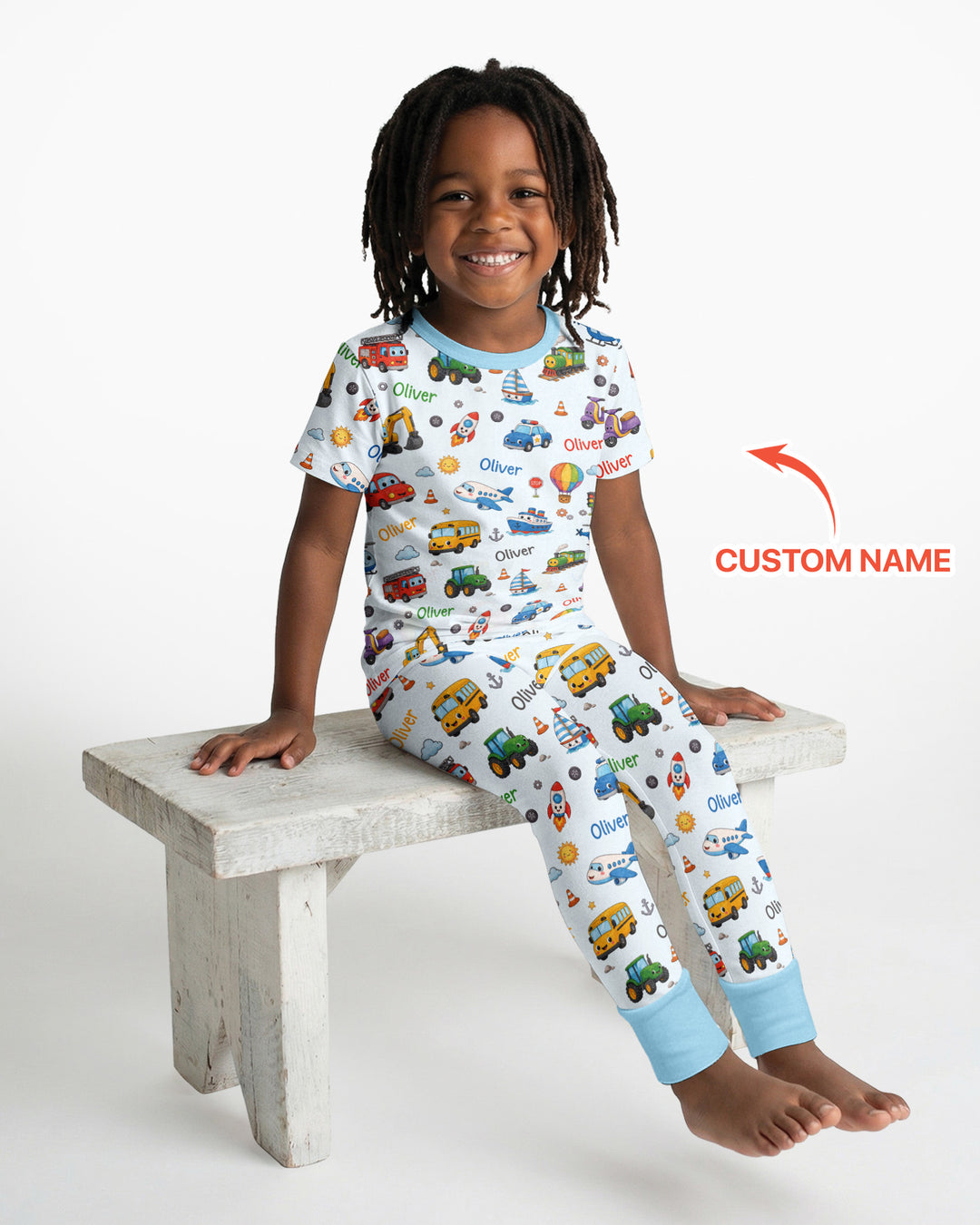 Zweiteiliges, kurzärmliges Pyjama-Set mit Marienkäfern