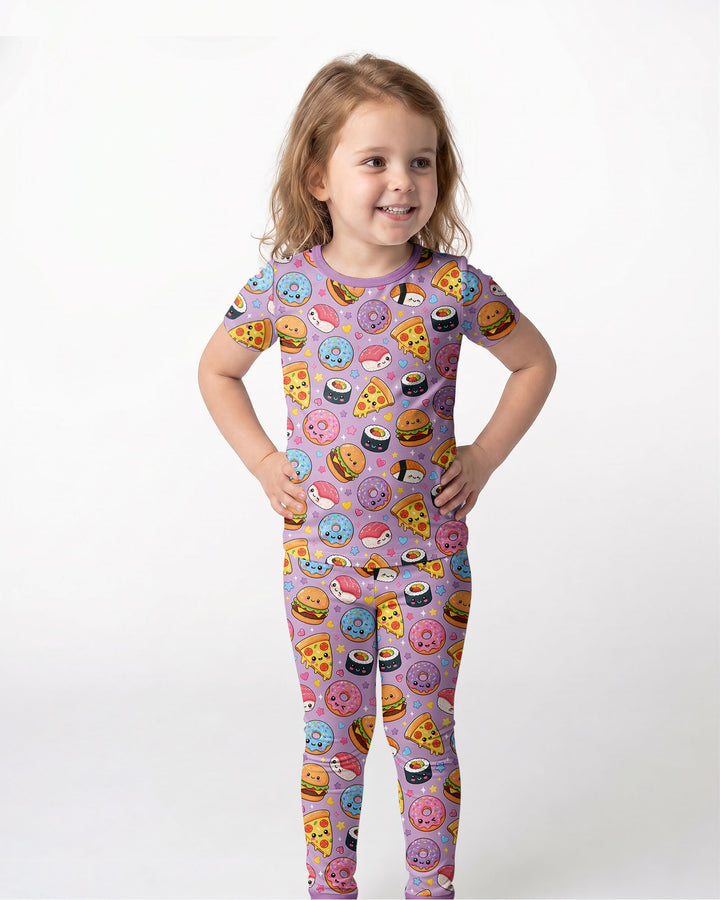 Zweiteiliges, kurzärmliges Pyjama-Set mit Marienkäfern