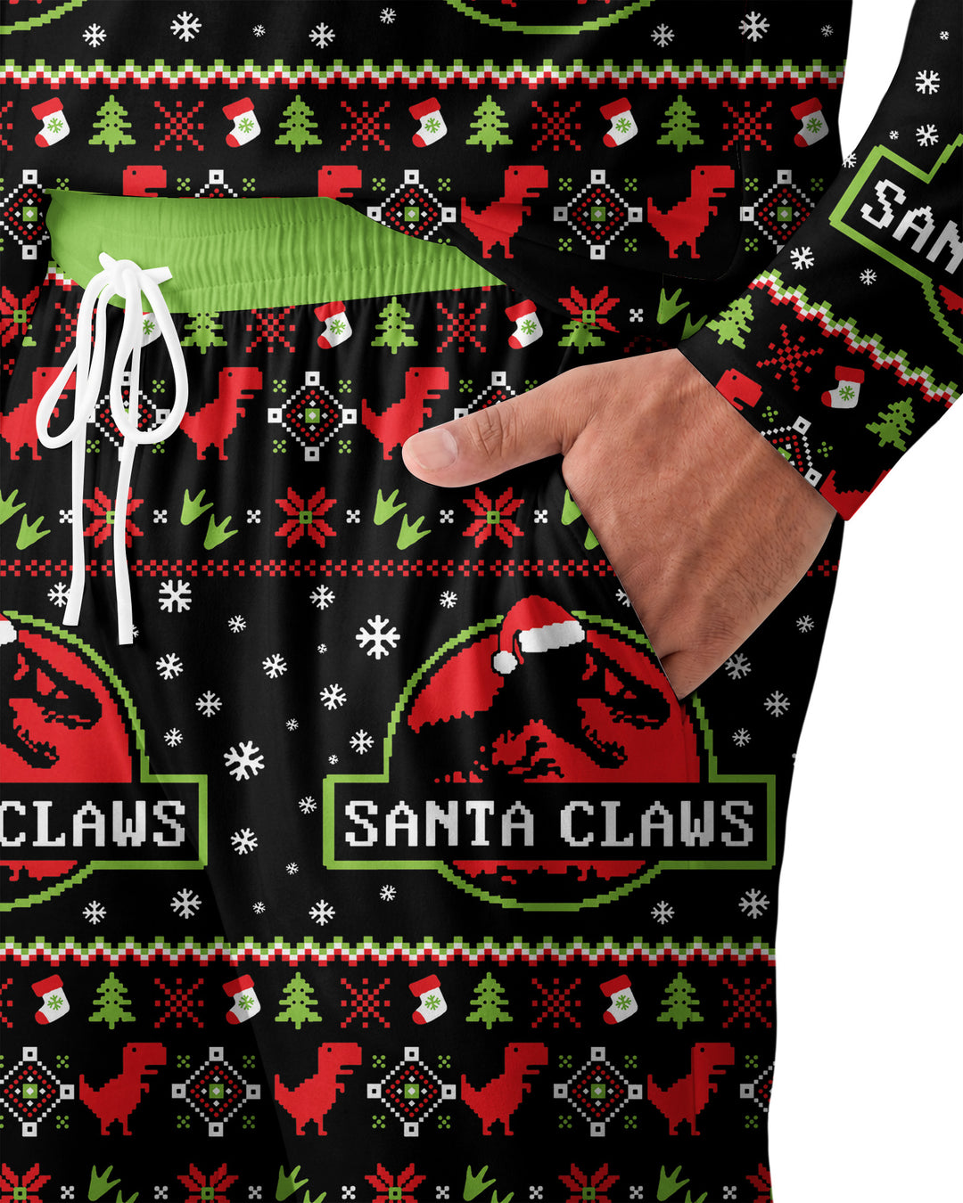 Santa Claws Christmas Bamboo Men's Pajama Set
