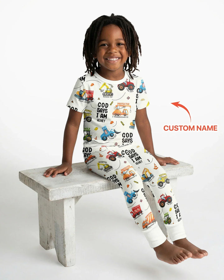 Zweiteiliges, kurzärmliges Pyjama-Set mit Marienkäfern