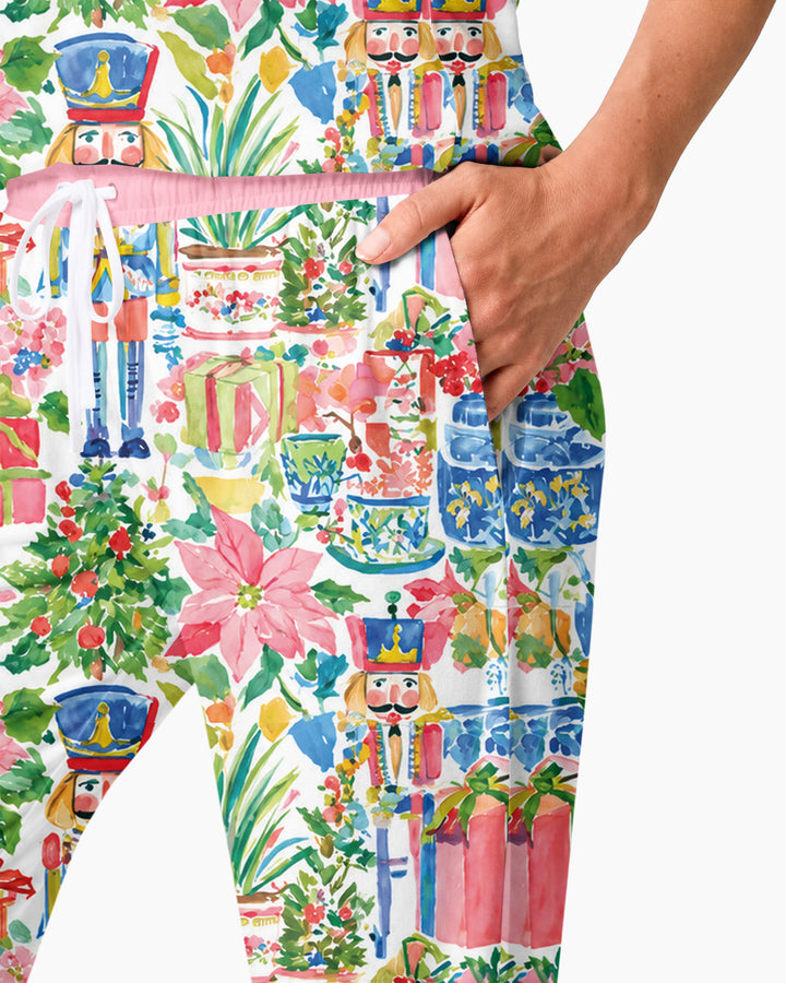 Watercolor Nutcracker Holiday Bamboo Women Pajama Set