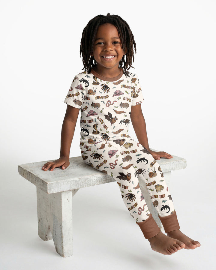 Zweiteiliges, kurzärmliges Pyjama-Set mit Marienkäfern