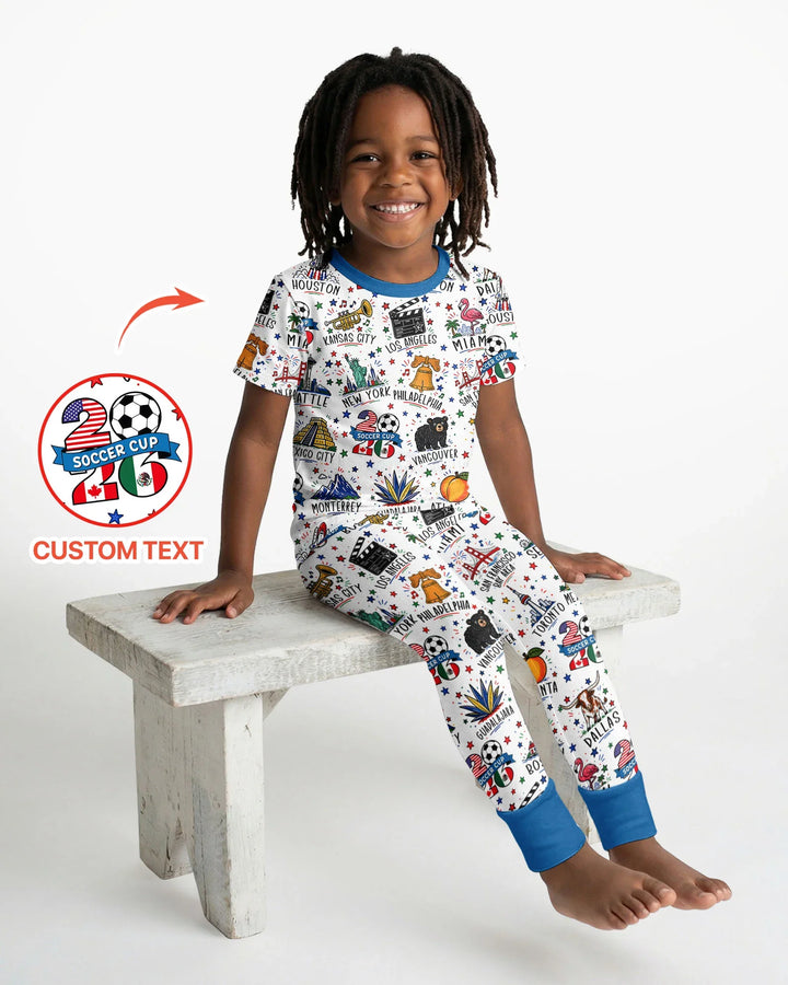 Zweiteiliges, kurzärmliges Pyjama-Set mit Marienkäfern