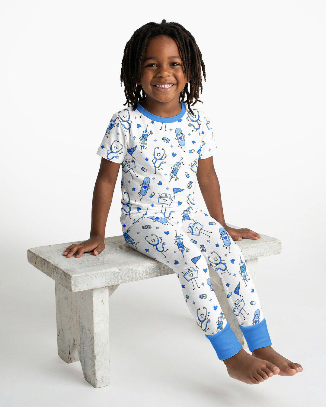 Zweiteiliges, kurzärmliges Pyjama-Set mit Marienkäfern