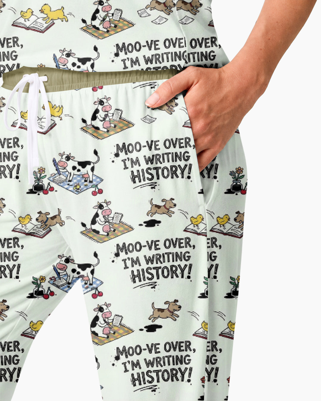 Writing Moo History Bamboo Women Pajama Set