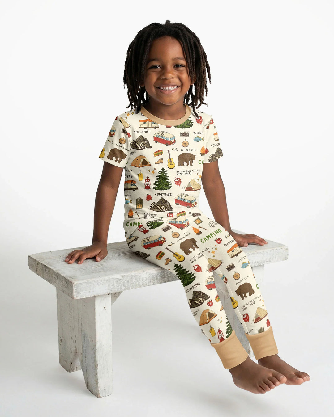 Zweiteiliges, kurzärmliges Pyjama-Set mit Marienkäfern