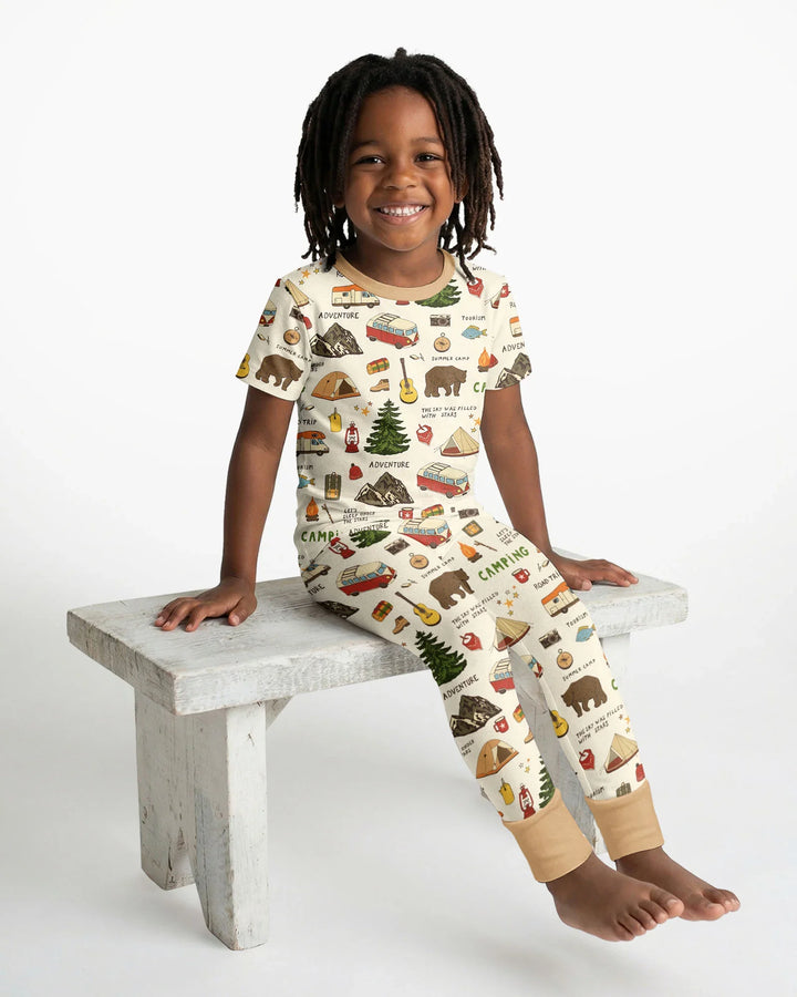 Zweiteiliges, kurzärmliges Pyjama-Set mit Marienkäfern