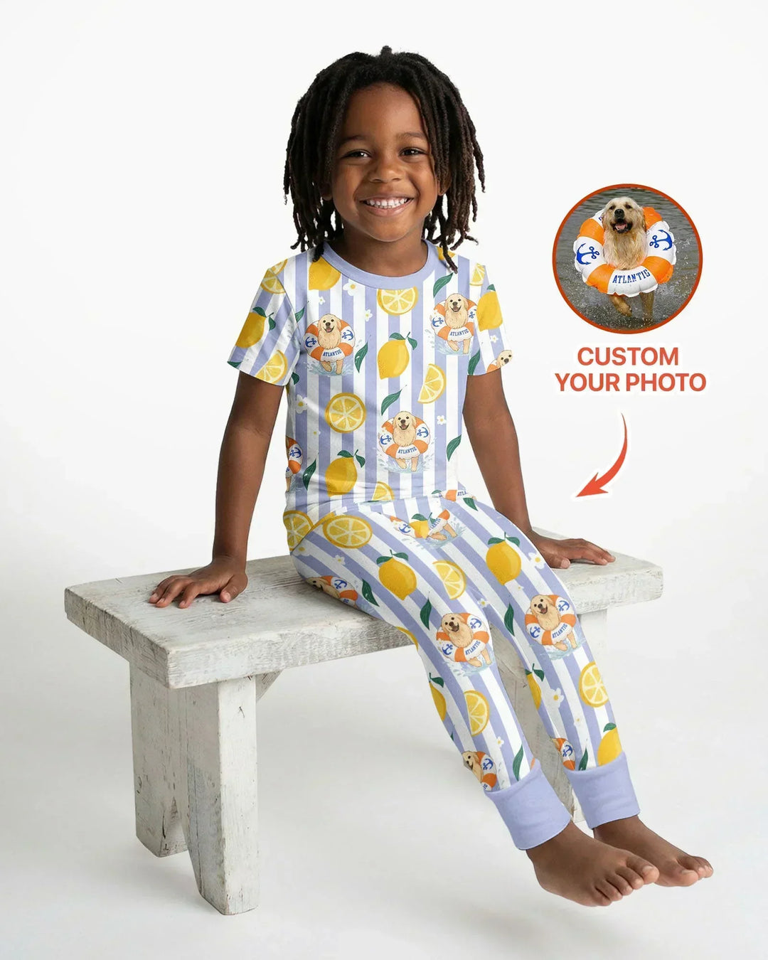 Zweiteiliges, kurzärmliges Pyjama-Set mit Marienkäfern