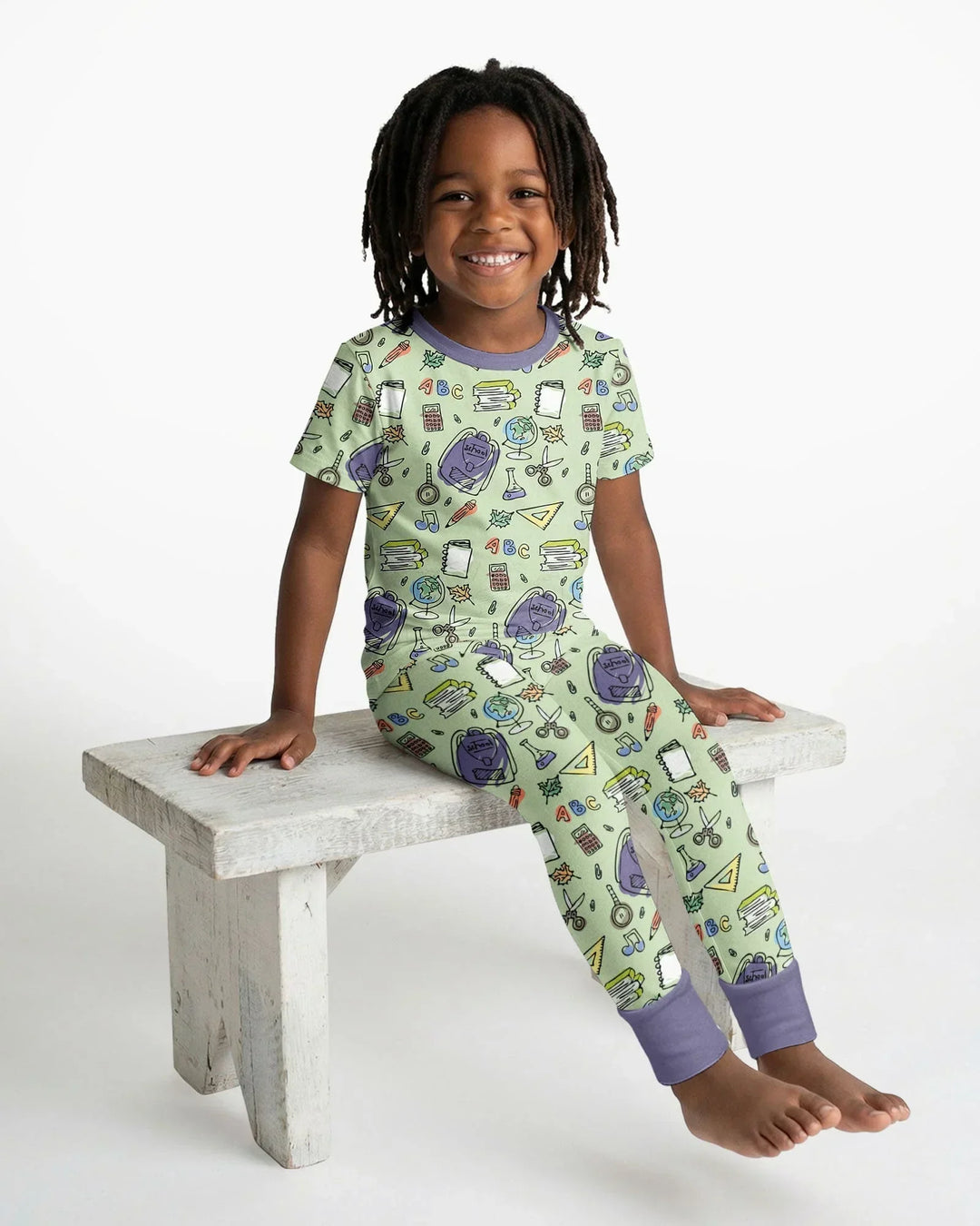 Zweiteiliges, kurzärmliges Pyjama-Set mit Marienkäfern