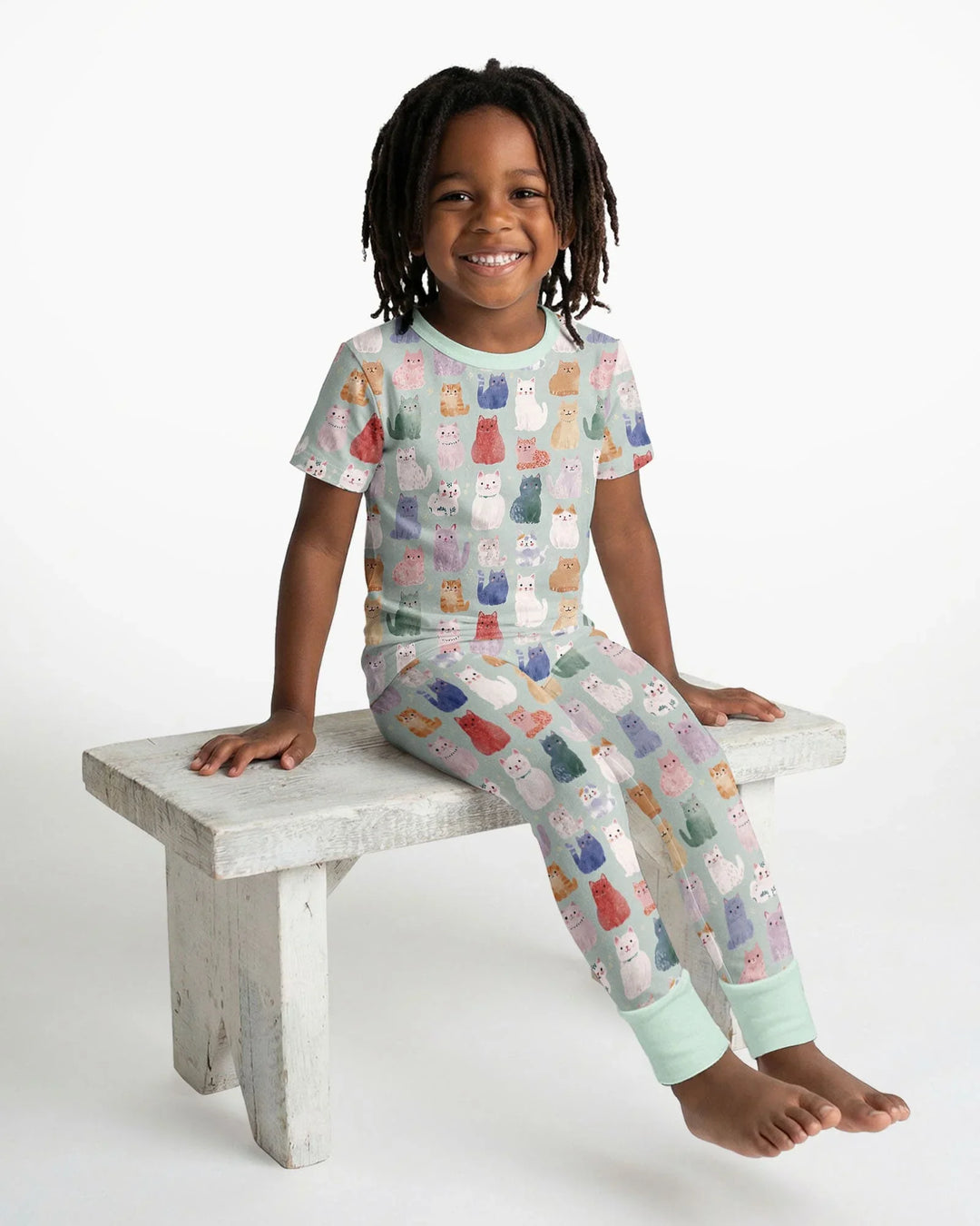 Zweiteiliges, kurzärmliges Pyjama-Set mit Marienkäfern