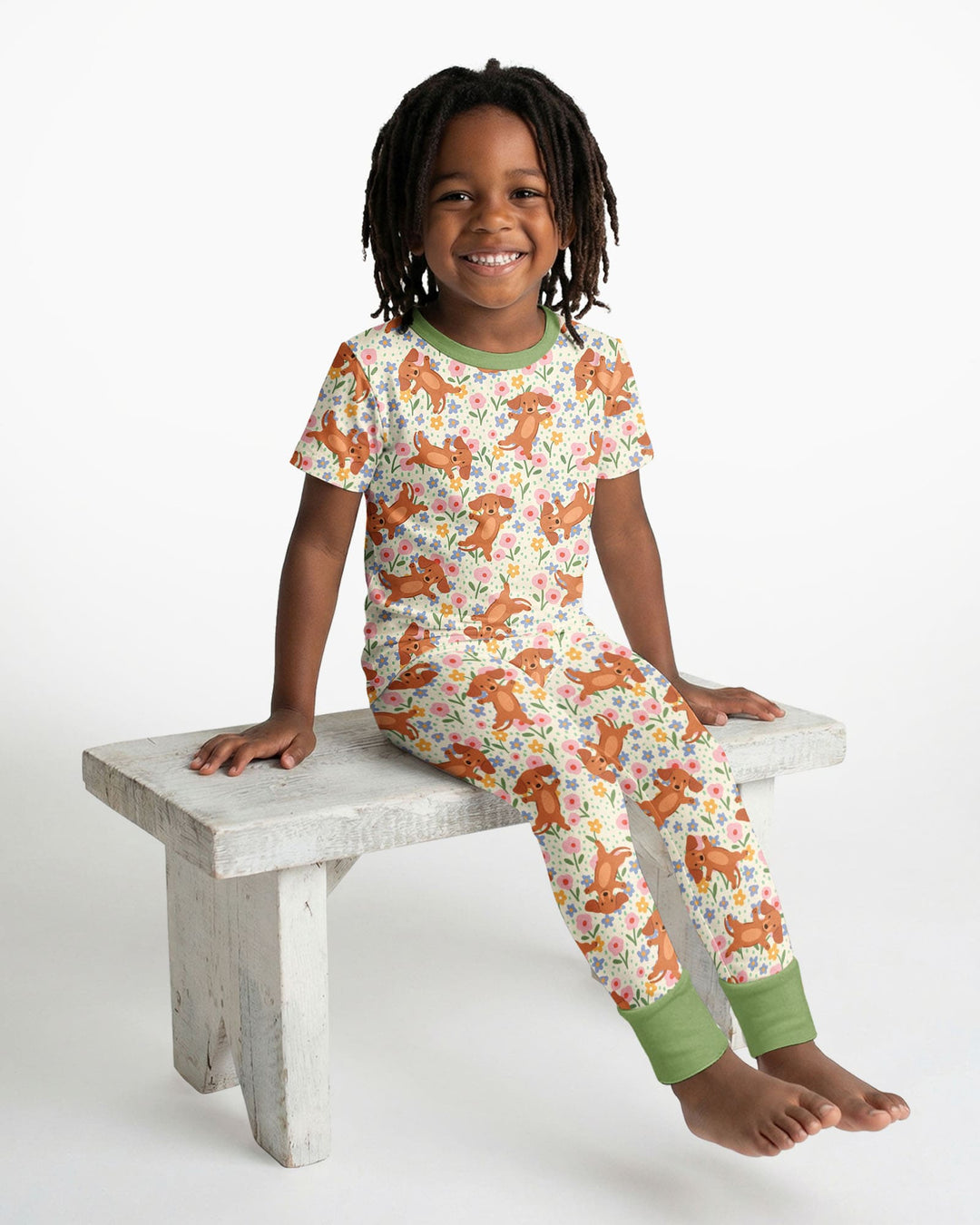 Zweiteiliges, kurzärmliges Pyjama-Set mit Marienkäfern