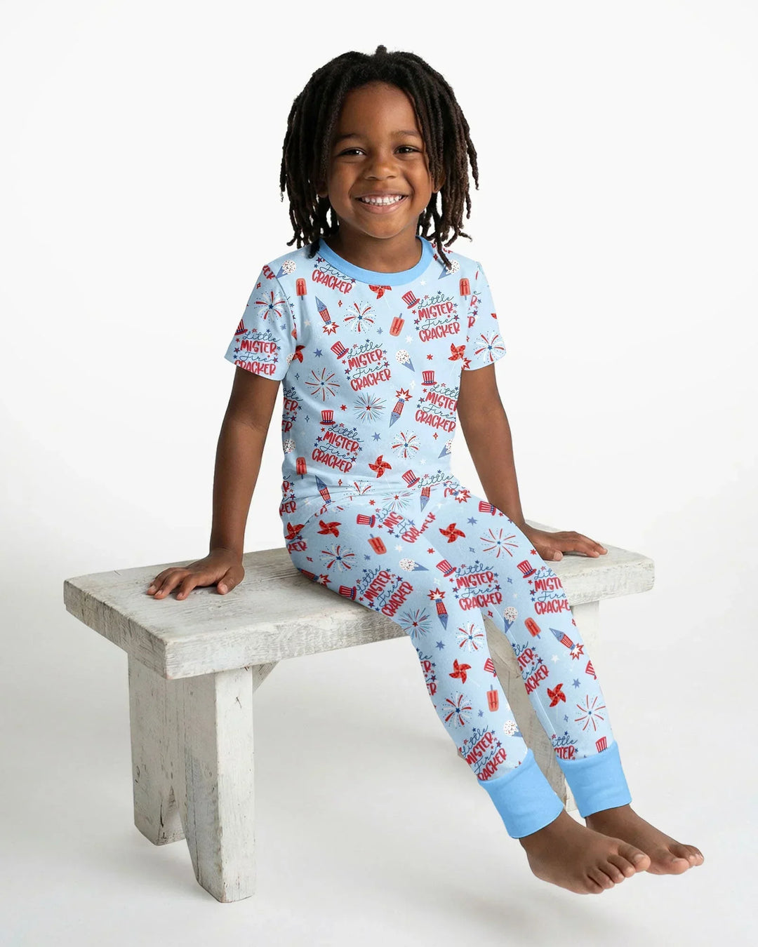 Zweiteiliges, kurzärmliges Pyjama-Set mit Marienkäfern