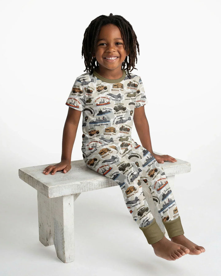Zweiteiliges, kurzärmliges Pyjama-Set mit Marienkäfern