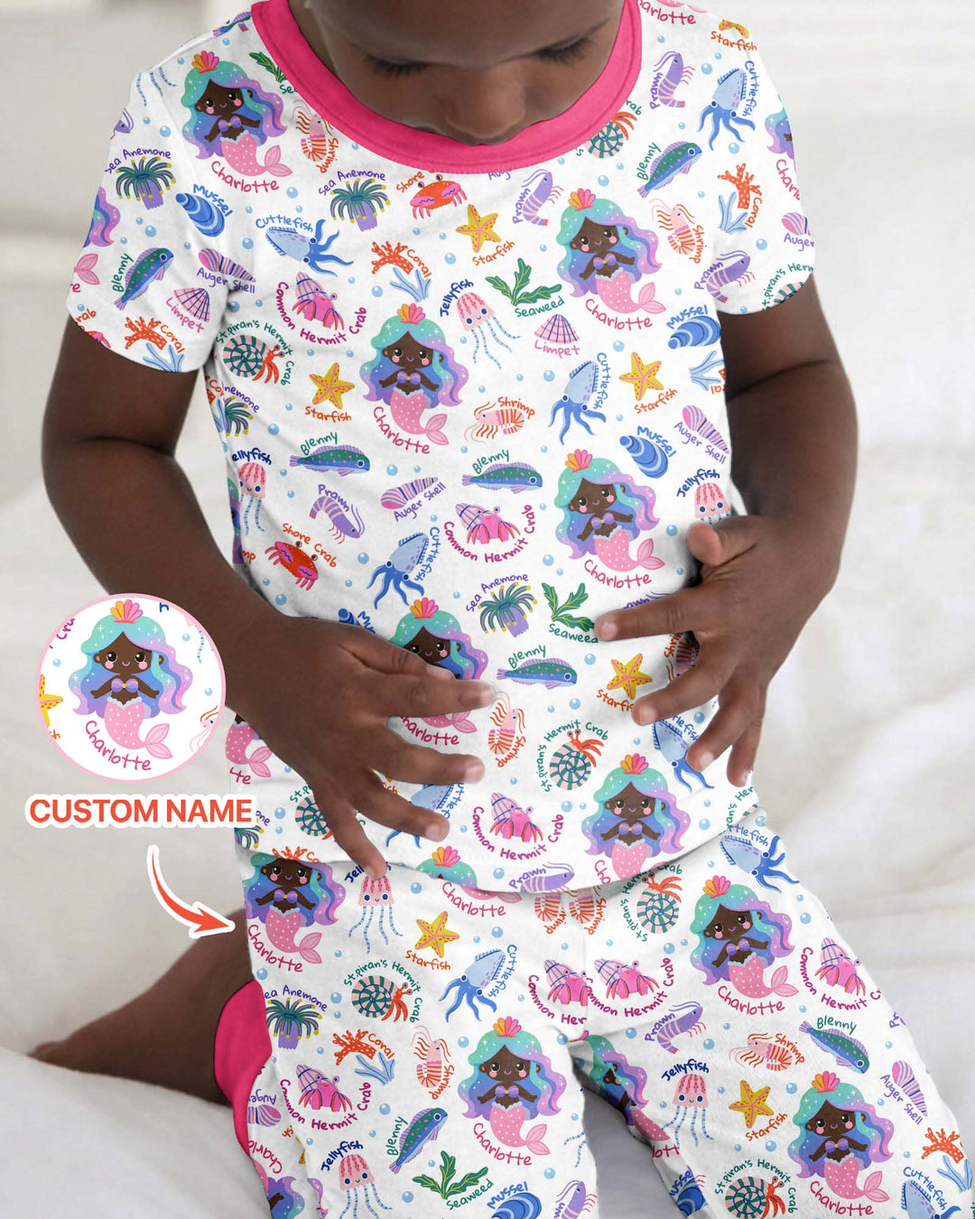Zweiteiliges, kurzärmliges Pyjama-Set mit Marienkäfern
