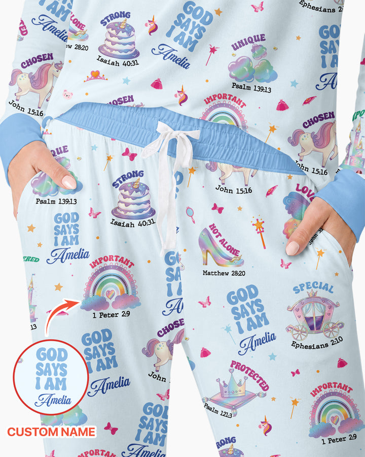 Gott sagt, ich bin Damen-Pyjama-Set