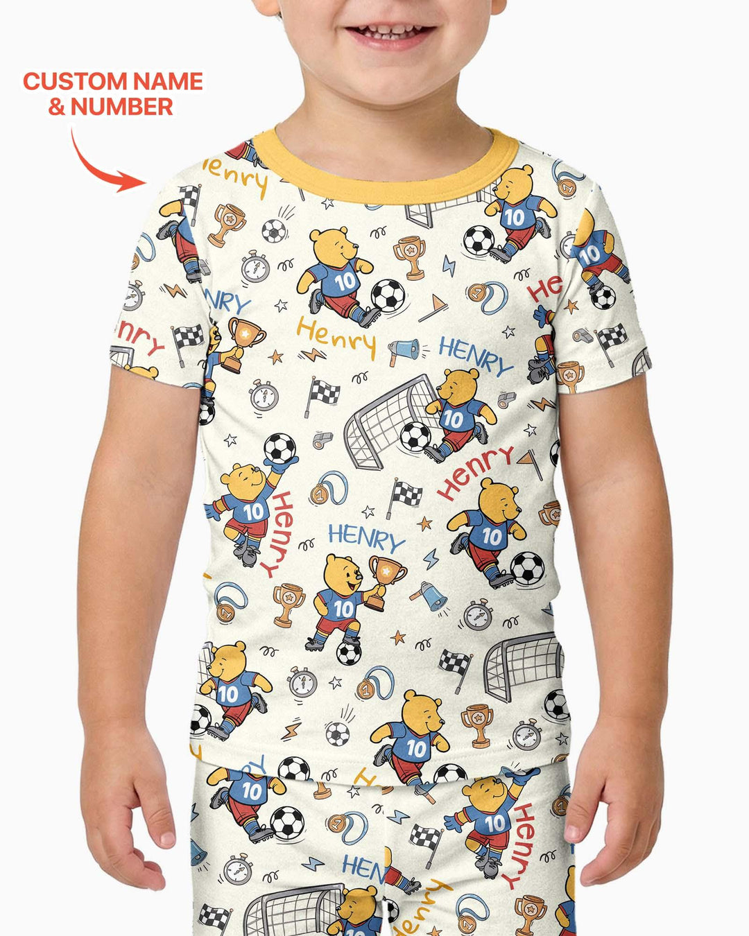 Zweiteiliges, kurzärmliges Pyjama-Set mit Marienkäfern