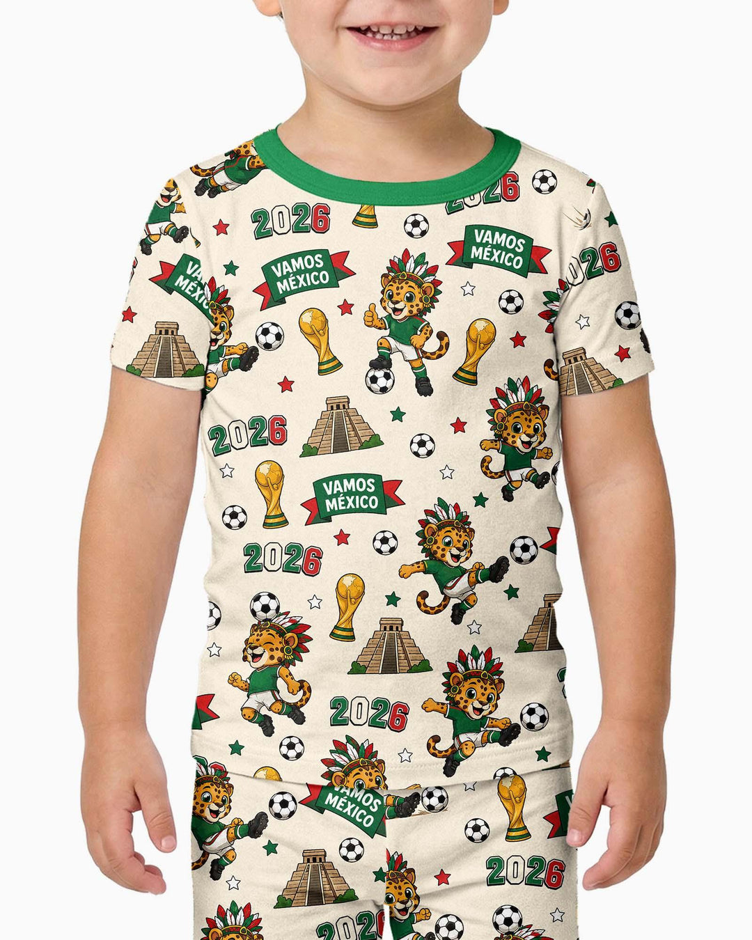 Zweiteiliges, kurzärmliges Pyjama-Set mit Marienkäfern