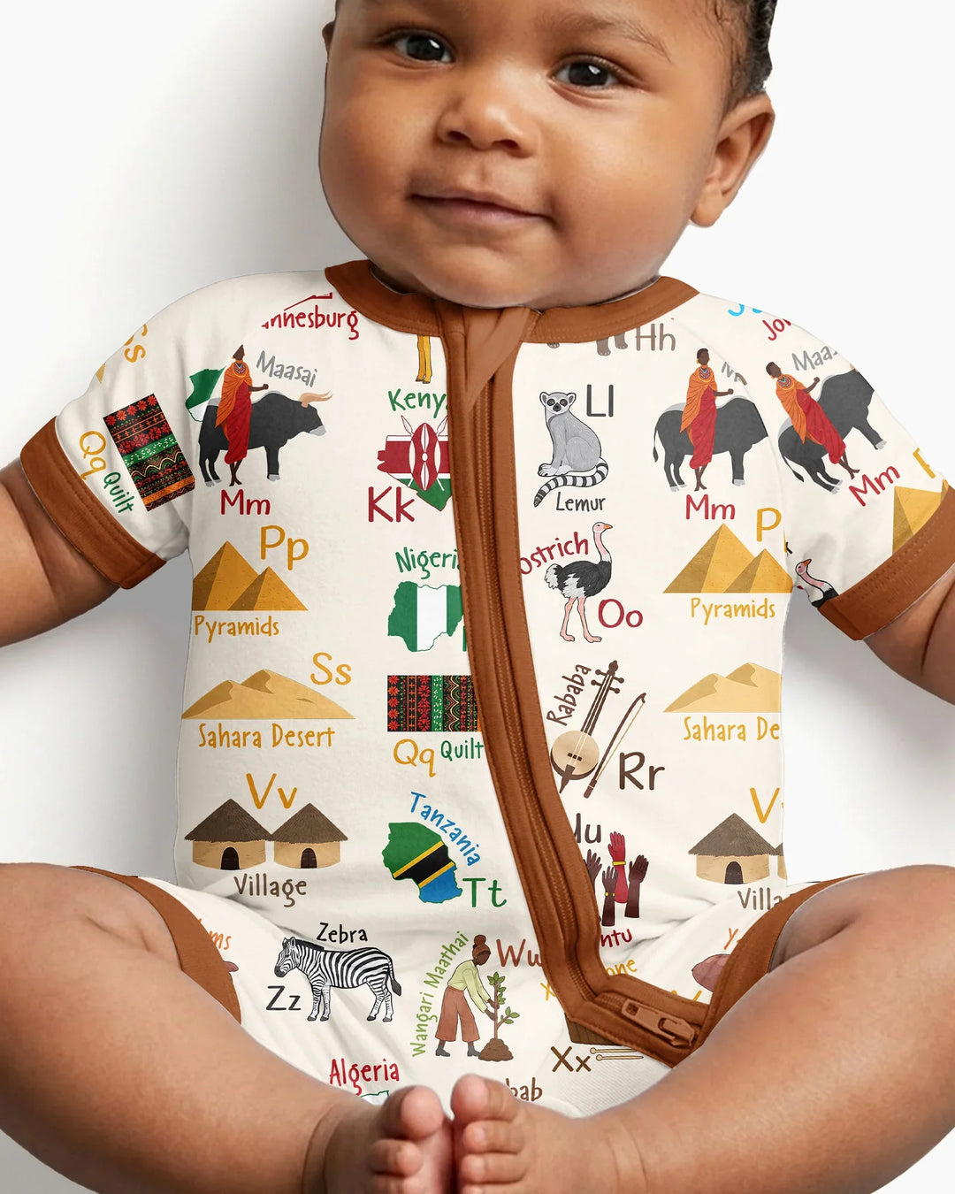 Explore Africa Geography Alphabet Bamboo Shorty Zippy