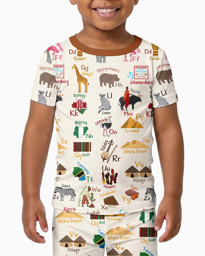 Zweiteiliges, kurzärmliges Pyjama-Set mit Marienkäfern