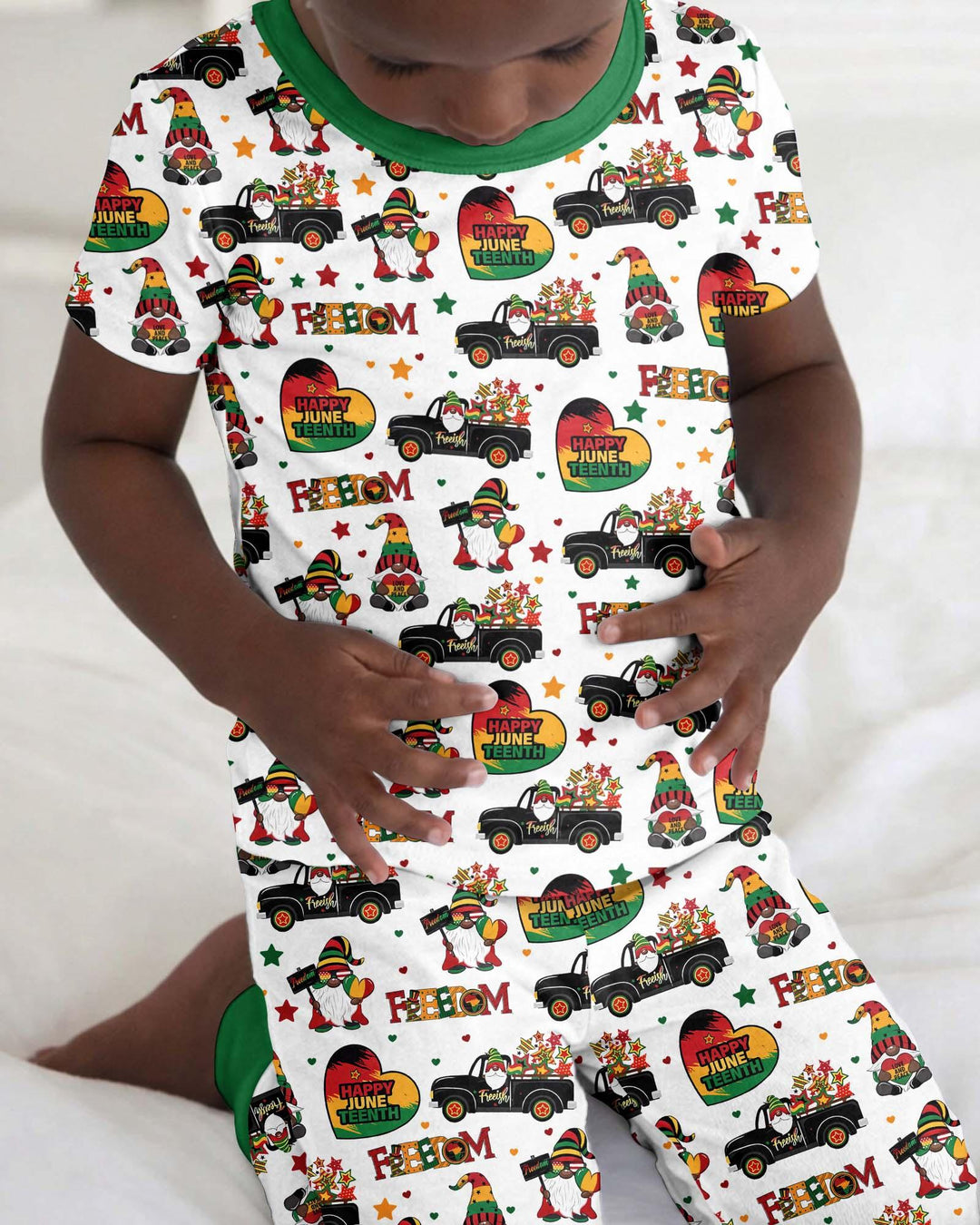 Zweiteiliges, kurzärmliges Pyjama-Set mit Marienkäfern