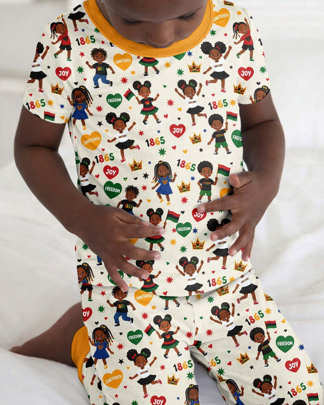 Zweiteiliges, kurzärmliges Pyjama-Set mit Marienkäfern