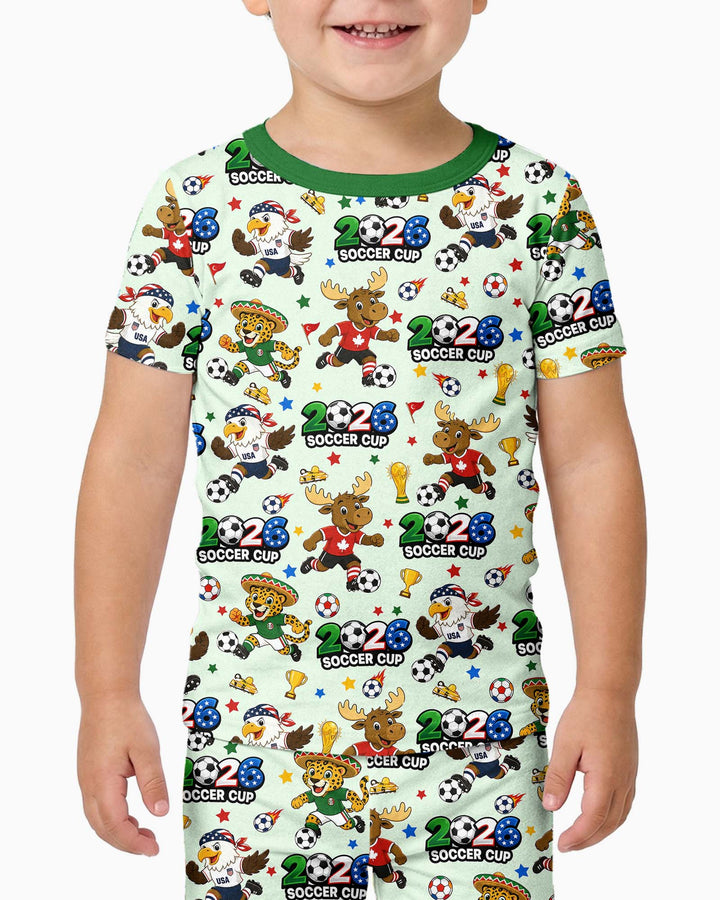 Zweiteiliges, kurzärmliges Pyjama-Set mit Marienkäfern