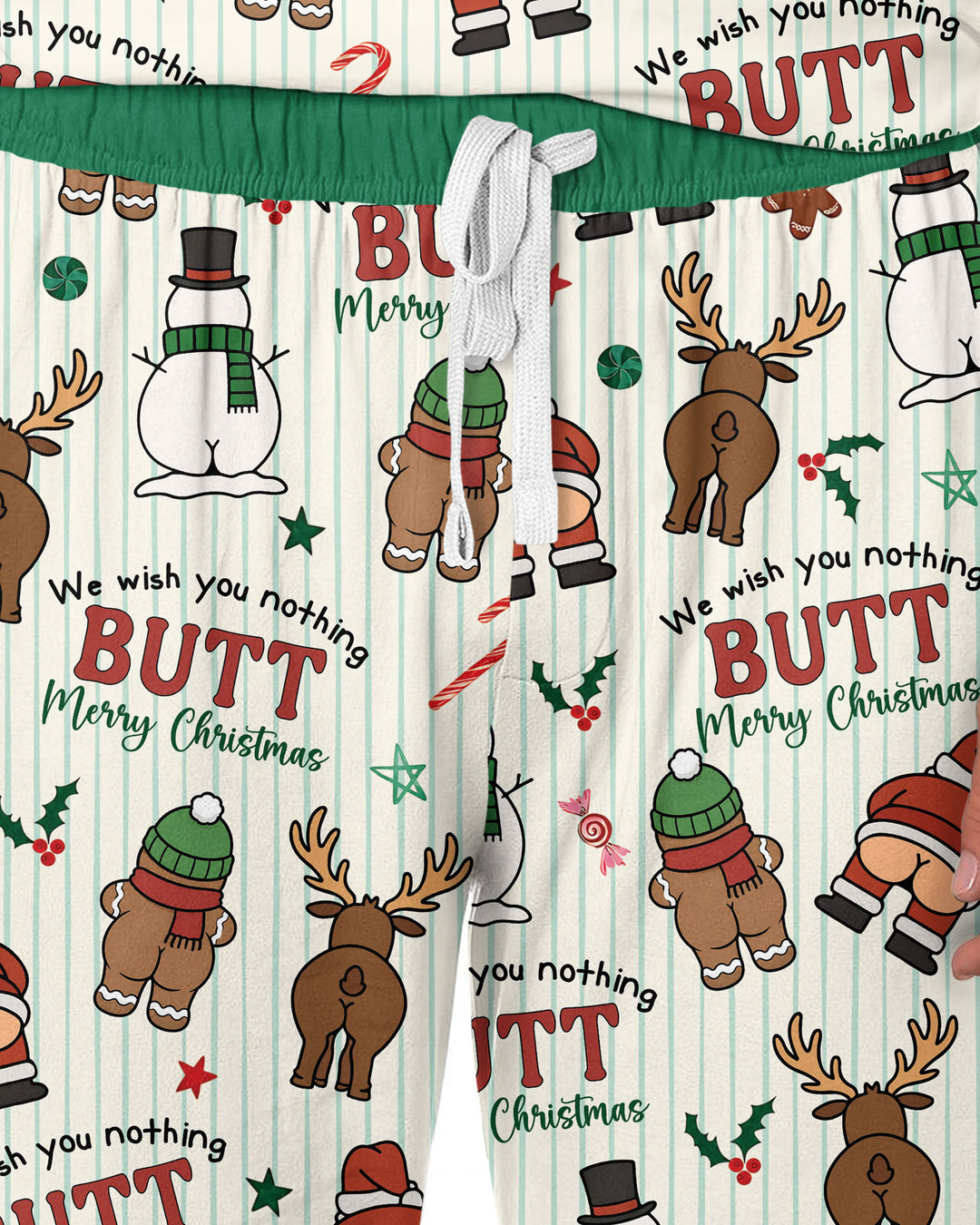 We Wish You Nothing Butt Merry Bamboo Men's Pajama Set