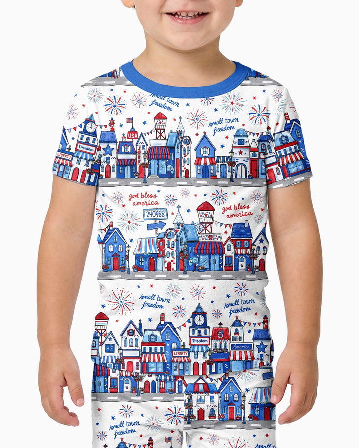 Zweiteiliges, kurzärmliges Pyjama-Set mit Marienkäfern