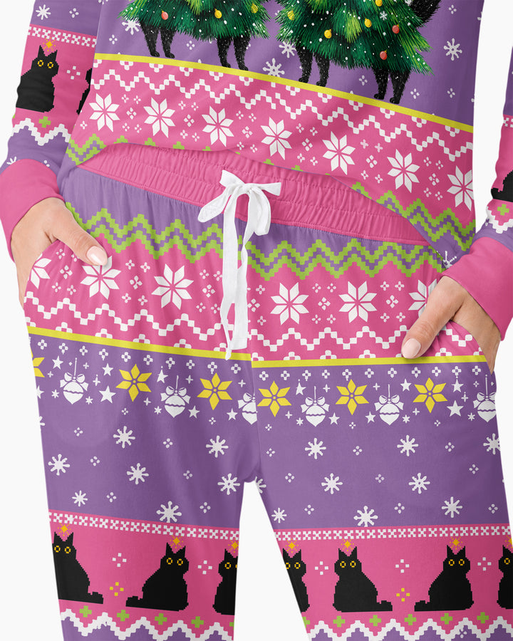Meowy Christmas Bamboo Women Pajama Set