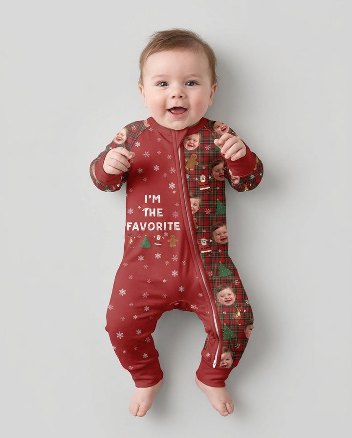 I'm The Favorite Christmas Funny Brother Sister Matching Bamboo Convertible Zippy