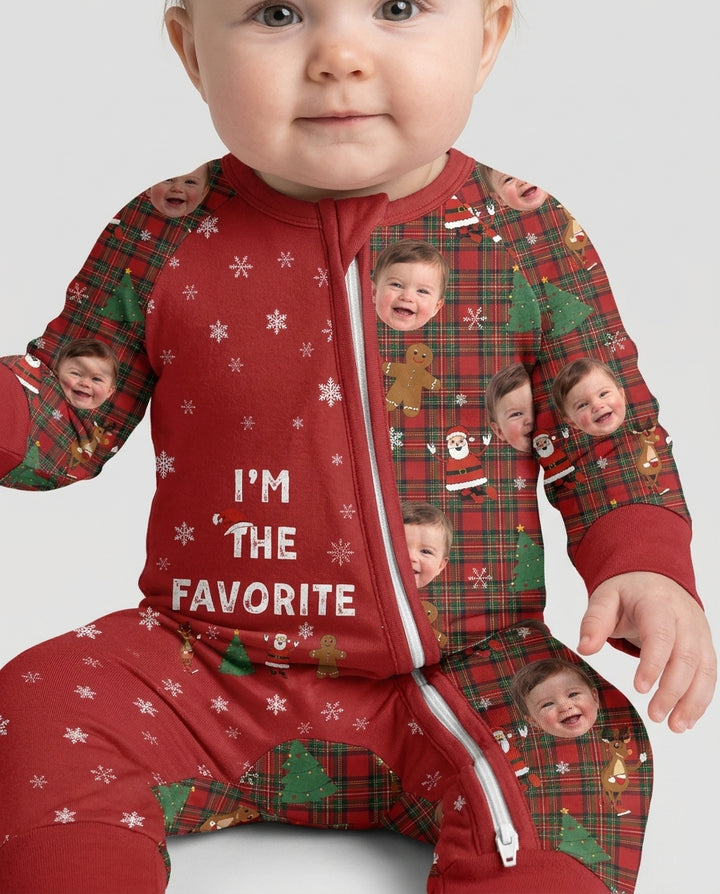 I'm The Favorite Christmas Funny Brother Sister Matching Bamboo Convertible Zippy