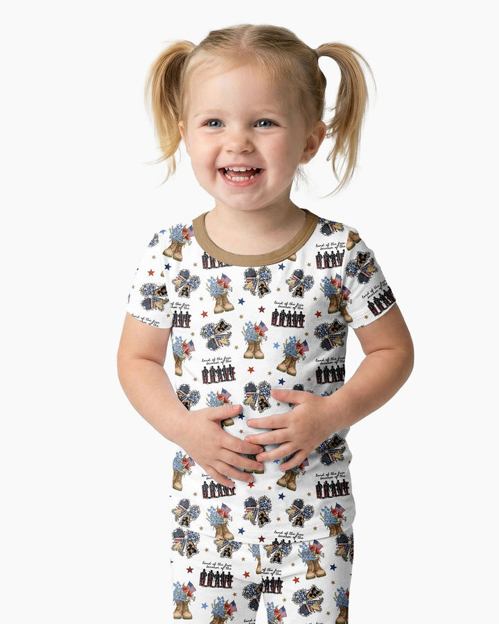 Zweiteiliges, kurzärmliges Pyjama-Set mit Marienkäfern