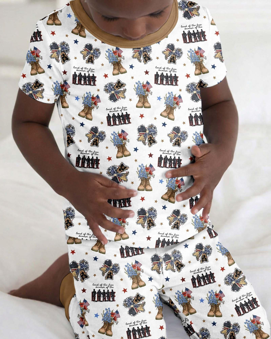 Zweiteiliges, kurzärmliges Pyjama-Set mit Marienkäfern