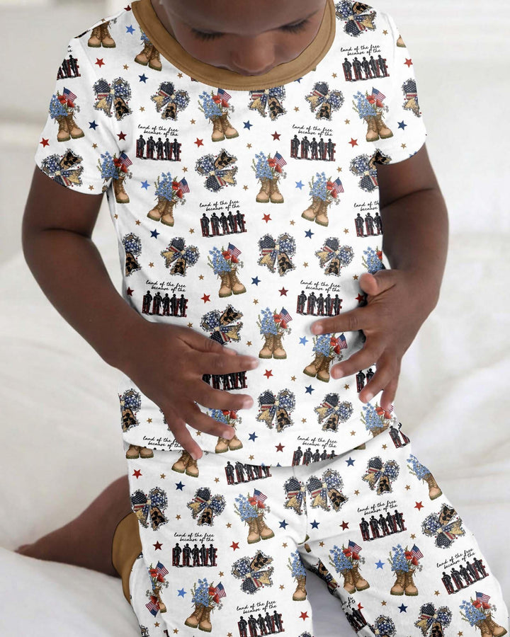 Zweiteiliges, kurzärmliges Pyjama-Set mit Marienkäfern