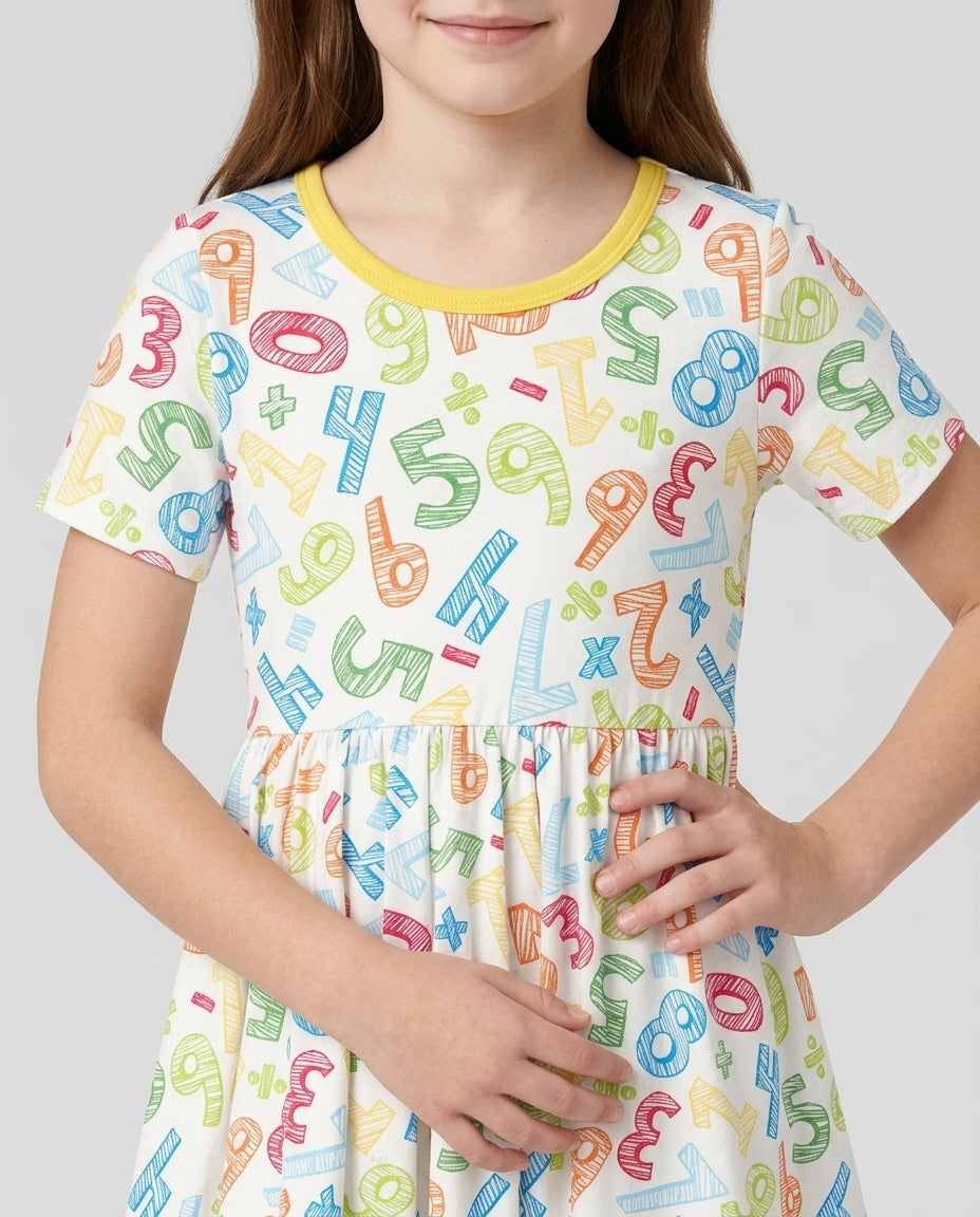 Math Doodles Bamboo Twirl Dress