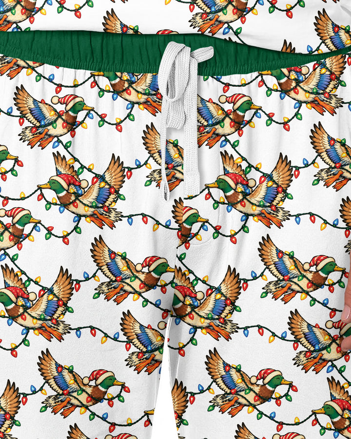 Preppy Christmas Mallard Duck Bamboo Men's Pajama Set