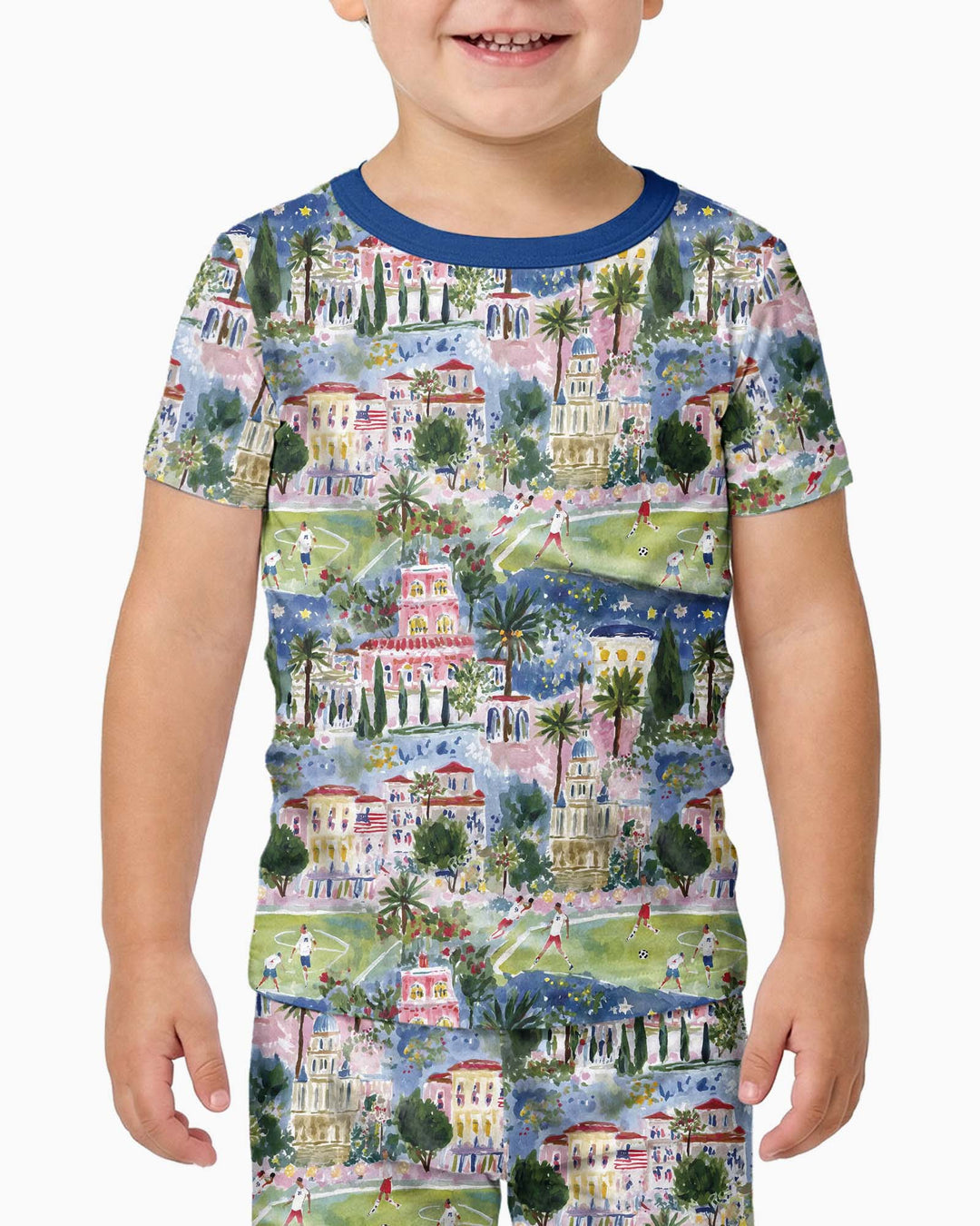 Zweiteiliges, kurzärmliges Pyjama-Set mit Marienkäfern